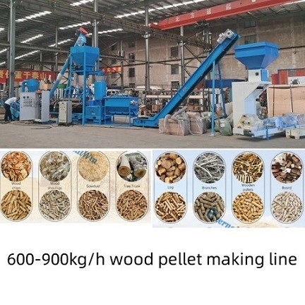 500 - 1000kg / H Çok Amaçlı Talaş Ahşap Pelet Makinesi Biyokütle / Ahşap Pelet Üretim Hattı