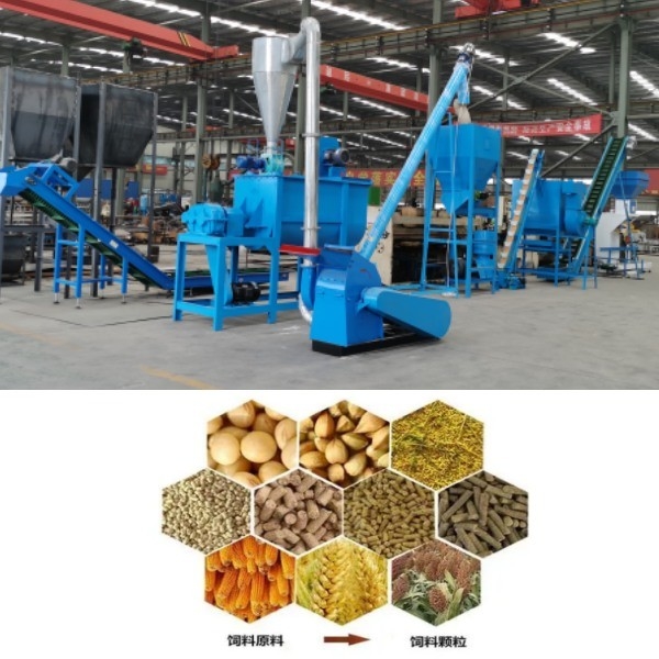 Tavuk Sığır Koyun Kümes Hayvanları Küspesi Pelet Değirmeni Peletleyici Üretim Hattı Yem Pelet Üretim Hattı