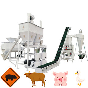 Kapasite 500 kg ila 2000 kg/saat tavuk sığır koyun yemi Hayvan Yemi pelet makinesi Yem Pelet Üretim Hattı
