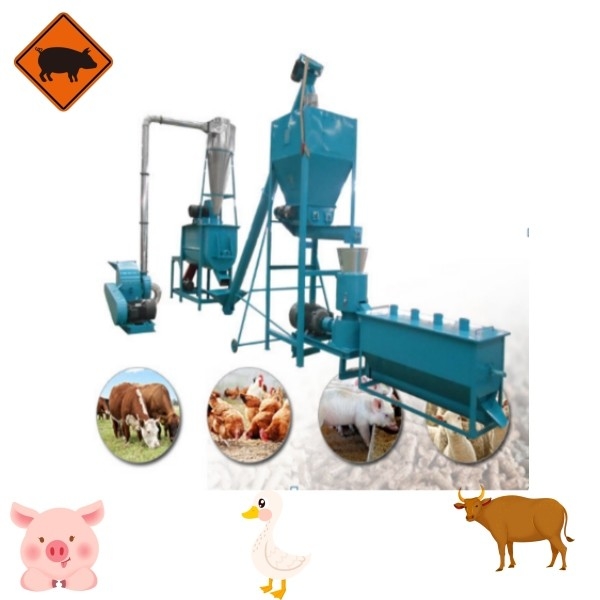 Kapasite 500 kg ila 2000 kg/saat tavuk sığır koyun yemi Hayvan Yemi pelet makinesi Yem Pelet Üretim Hattı