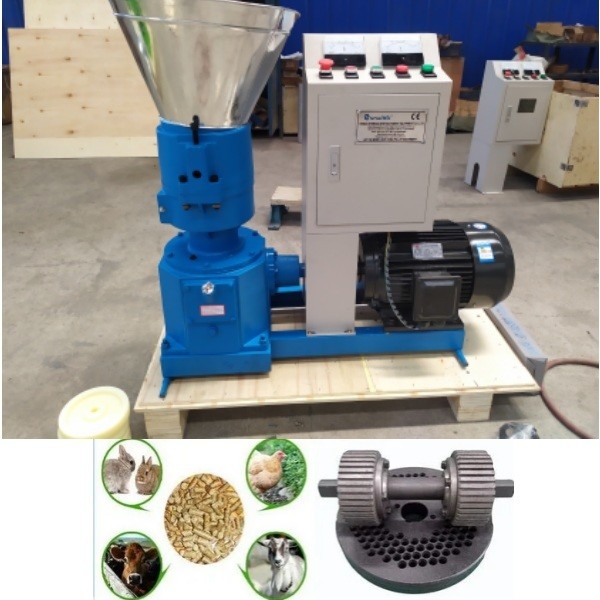 Kümes Hayvanları İçin Uygun Pirinç Kabuğu Yerfıstığı Buğday Yem Pelet Değirmeni 50-1200kg / H Kapasite