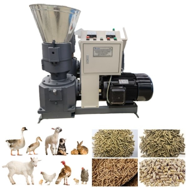 Kümes Hayvanları İçin Uygun Pirinç Kabuğu Yerfıstığı Buğday Yem Pelet Değirmeni 50-1200kg / H Kapasite