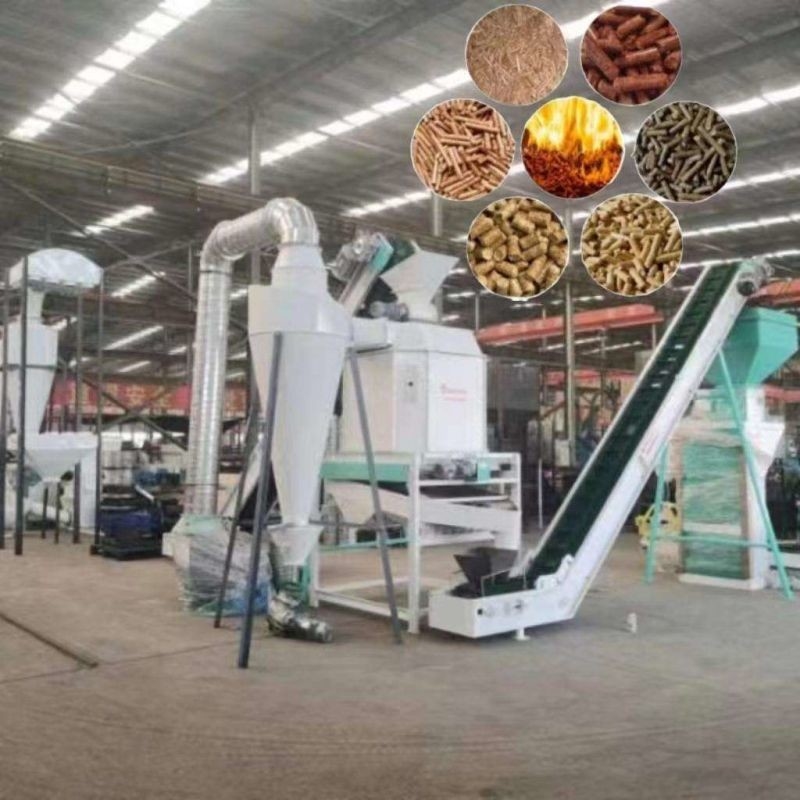 0,5 - 10 TPH Kapasiteli Ahşap Pelet Üretim Hattı 6mm-12mm Biyokütle Üretim Hattı