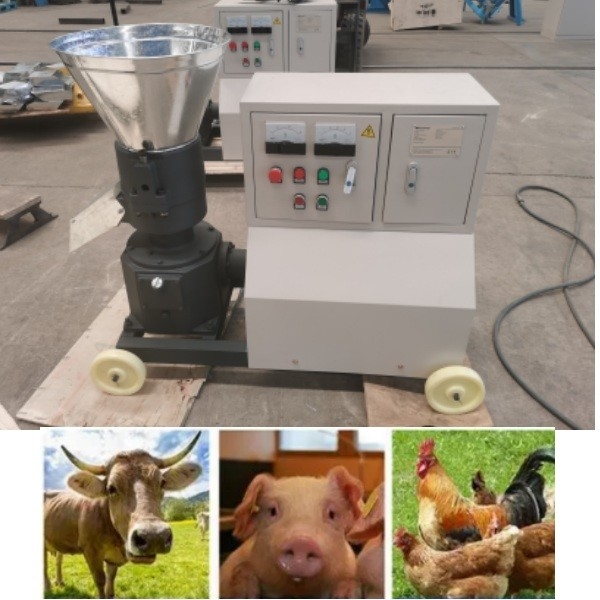 80-1000kg Kapasiteli Dizel / Motor Tahrikli Hayvan Yemi Pelet Makinesi Yem Pelet Değirmeni Kolay kullanımlı kanatlı hayvan yemi yapımı