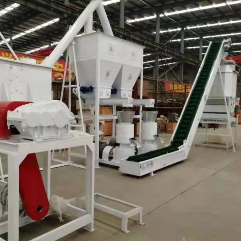 Hayvan Yemi İşleme için A1 Standart Yem Pelet Üretim Hattı 1-20t / H
