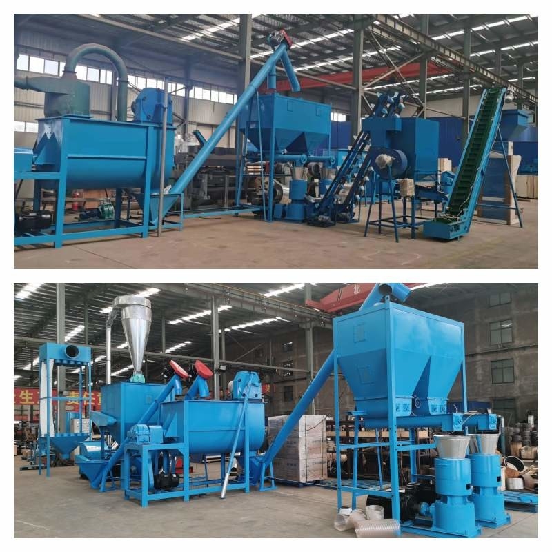 Otomatik Hayvan Yemi Pelet Üretim Hattı 1-2t / H Tavuk Yemi Pelet Makinesi