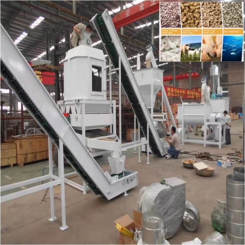 Çiftlik Yemi Pelet Üretim Hattı 20ton / H Komple Sığır Yemi Yapma Makinesi