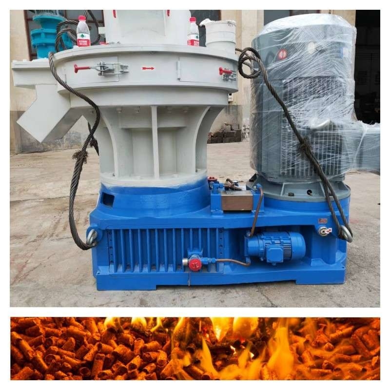 55kw Biyokütle Pelet Üretim Hattı 800-1000kg / H Halka Kalıp Pelet Üretim Hattı