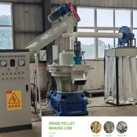 55kw Biyokütle Pelet Üretim Hattı 800-1000kg / H Halka Kalıp Pelet Üretim Hattı