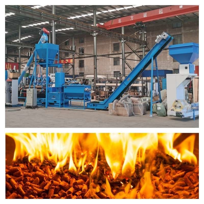 6-12mm Ahşap Yonga Pelet Makinesi 1-2tph Atık Ahşap Pelet Makinesi Yüksek Yoğunluklu