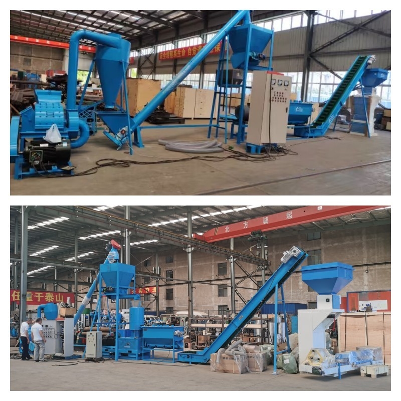 6-12mm Ahşap Yonga Pelet Makinesi 1-2tph Atık Ahşap Pelet Makinesi Yüksek Yoğunluklu