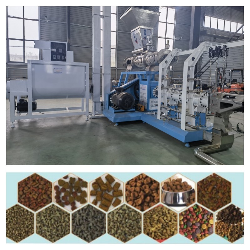 1-12mm Paslanmaz Çelik Yüzen Balık Yemi Üretim Hattı Ana Motor Gücü 5.5-132kw