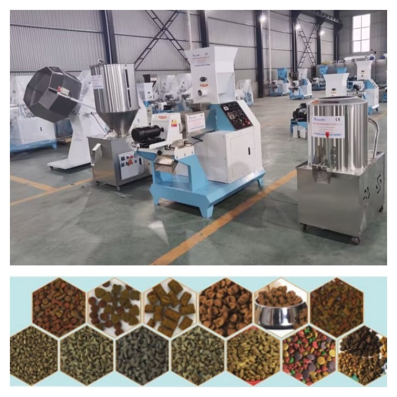 1-12mm Paslanmaz Çelik Yüzen Balık Yemi Üretim Hattı Ana Motor Gücü 5.5-132kw