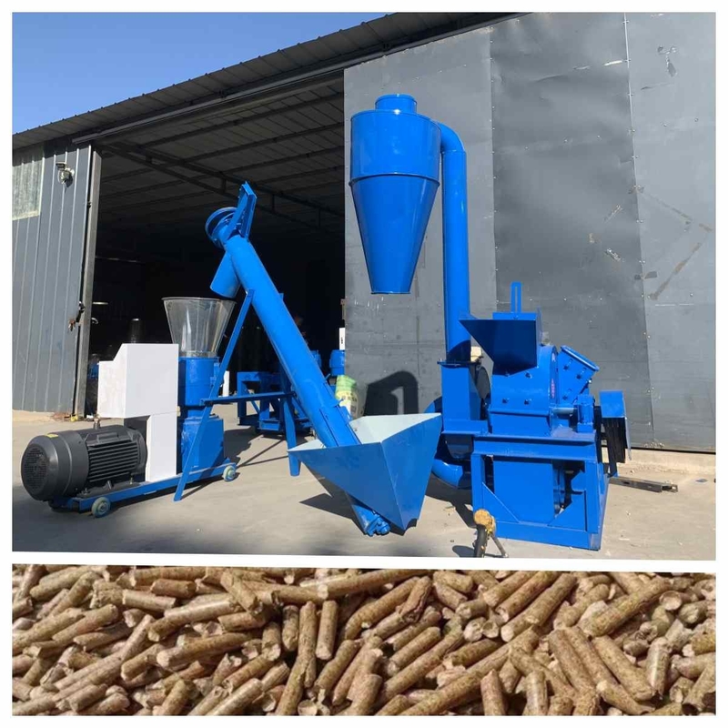 300kg / H Ahşap Pelet Üretim Hattı Uygun Maliyetli Yem Pelet Üretim Hattı