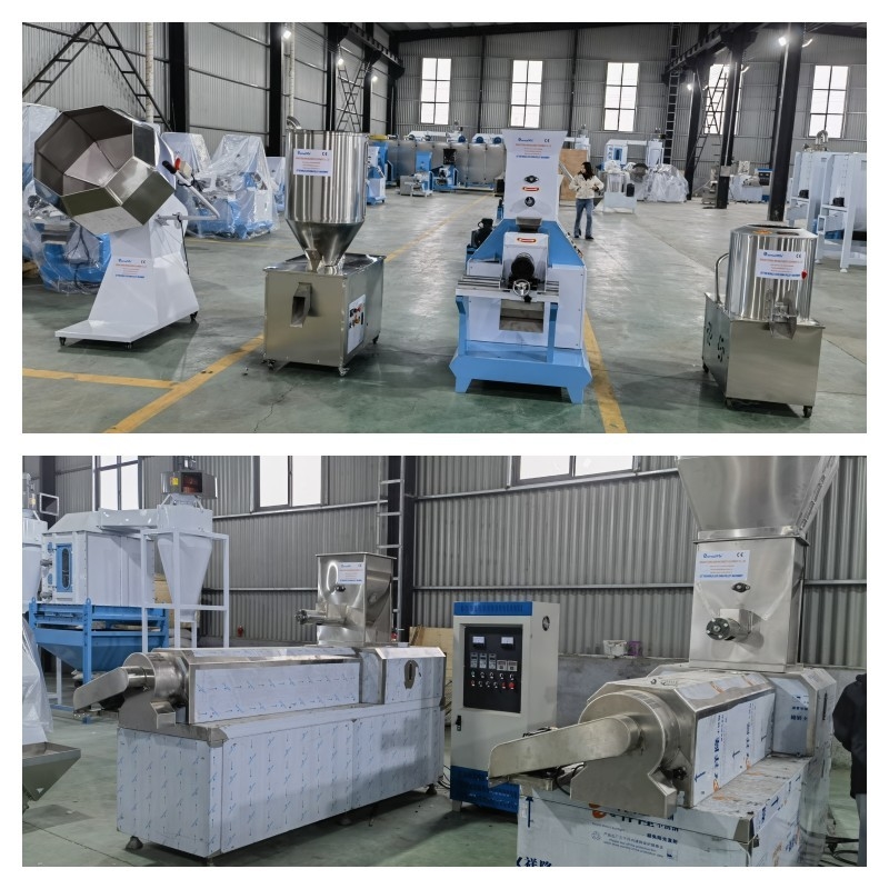Paslanmaz Çelik Yüzer Balık Yemi Üretim Hattı 0.75kw Vidalı Konveyör