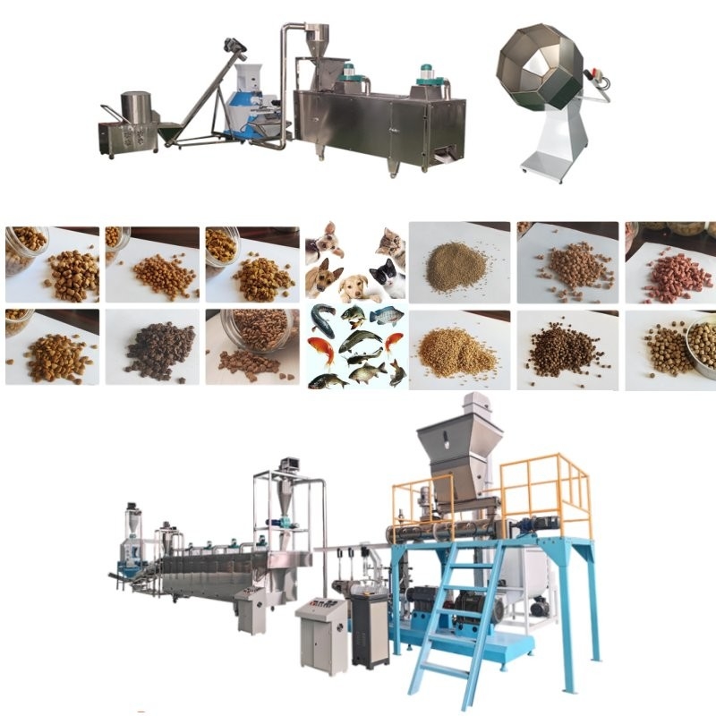 50-2000 Kg / H Pelet Boyutu 0.8-12mm ile Batan / Yüzen Balık Yemi Ekstruder Hattı