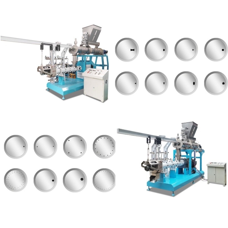 OEM 0.8-12mm Yüzen Balık Yemi Pelet Yapma Makinesi Pet Köpek Maması Ekstruder