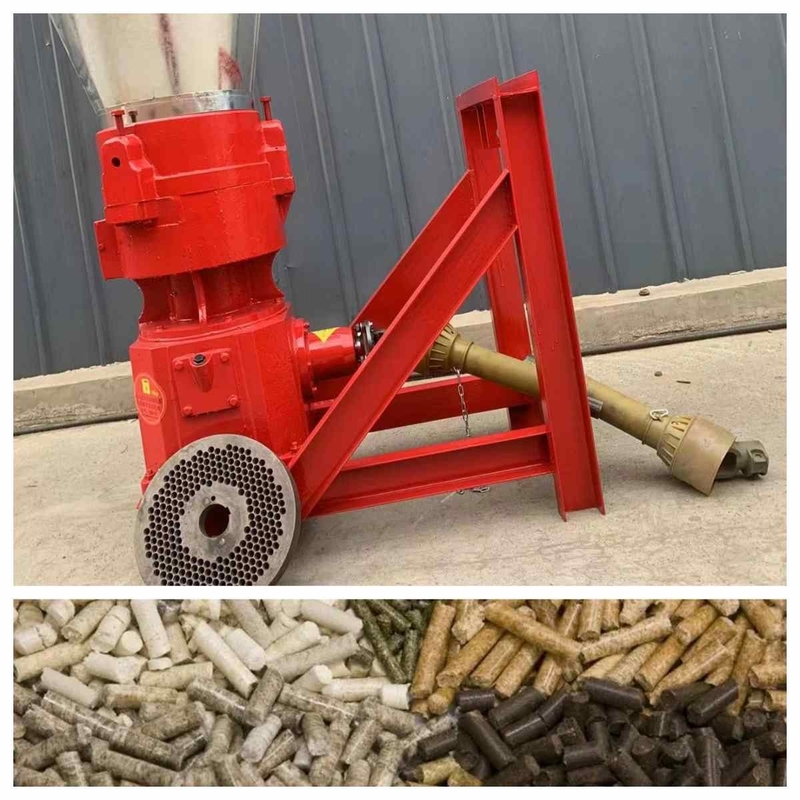 10-80hp Traktör Tahrikli PTO 300kg / h 6mm Biyokütle Pelet Yapımı İçin Ahşap Pelet Değirmeni