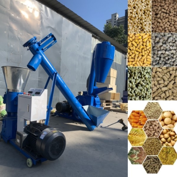 100-1200kg / H Hayvan Yemi Pelet Makinesi Düz Kalıp Pelet Değirmeni 1-12mm Son Pelet Boyutu