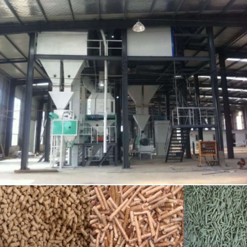 1-10 T / H Hayvan Yemi Pelet Üretim Hattı Hayvancılık Kümes Hayvanları Pelet Yapma Makinesi