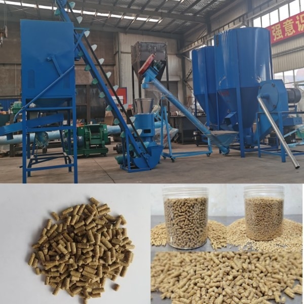 100-1200 kg/saat Hayvan Yemi Pelet Makinesi Çiftlik Düz Kalıp Pelet Değirmeni Köpek Maması