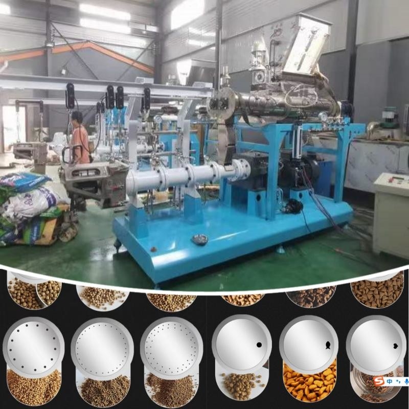 Islak Tip Çift Vidalı Yem Ekstruder Yüzen Balık Yemi Makinesi Balık Yemi Hattı