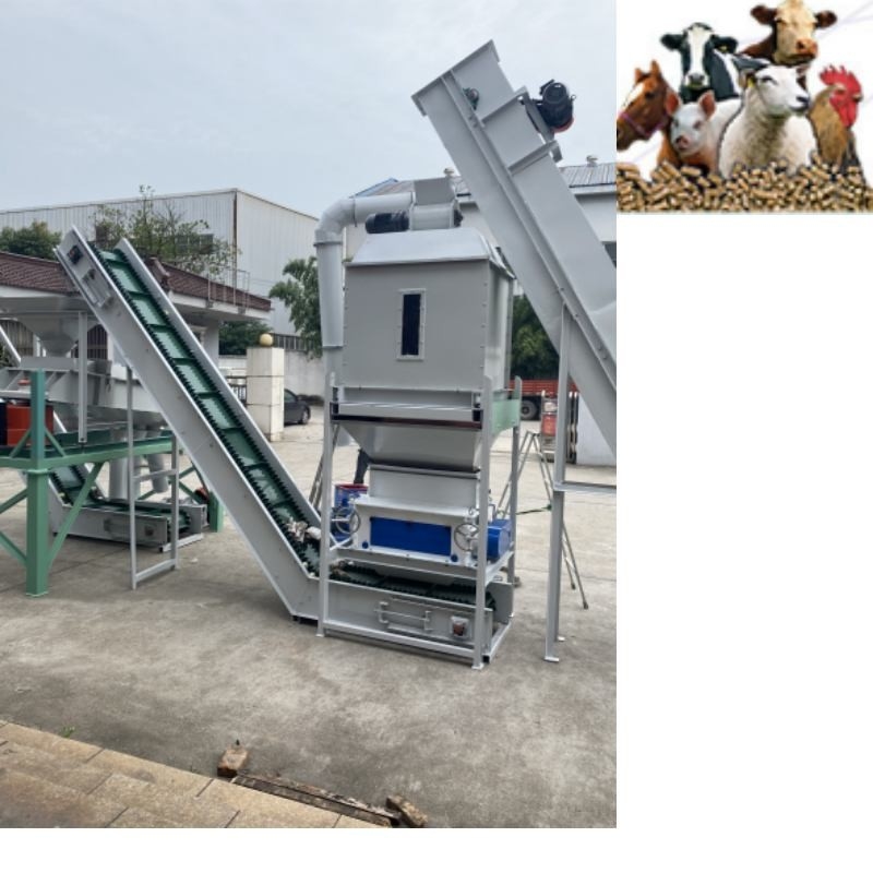 500kg / H Hayvan Yemi Pelet Üretim Hattı Halka Kalıp Kümes Hayvanları Yemi Pelet Değirmeni Hayvan Yemi