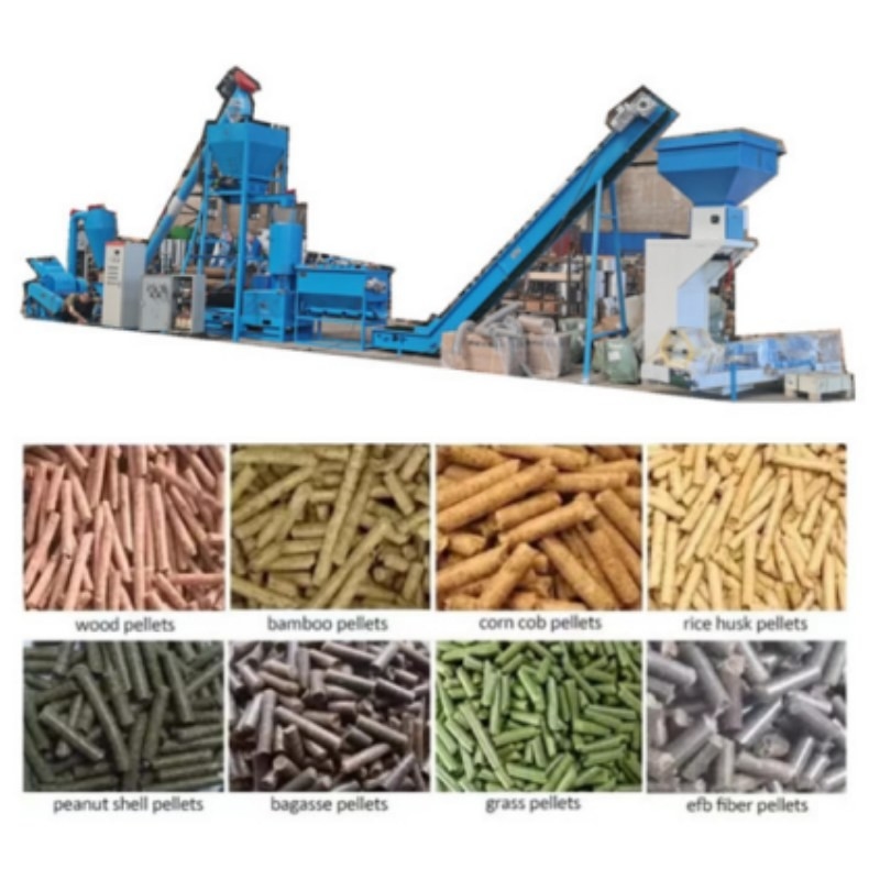 Yüksek Dönüşlü Biyokütle Pelet Üretim Hattı 800kg / H Talaş Pelet Yapma Değirmeni