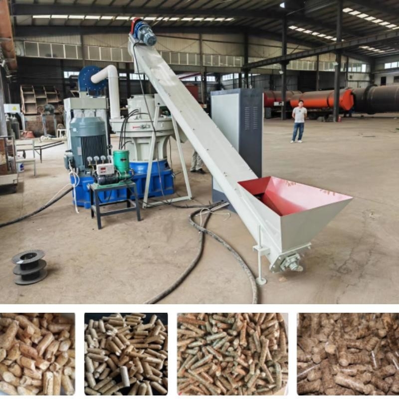 CE Biyokütle Pelet Üretim Hattı Büyük Ahşap Kütük Biyokütle Pelet Değirmeni Makinesi