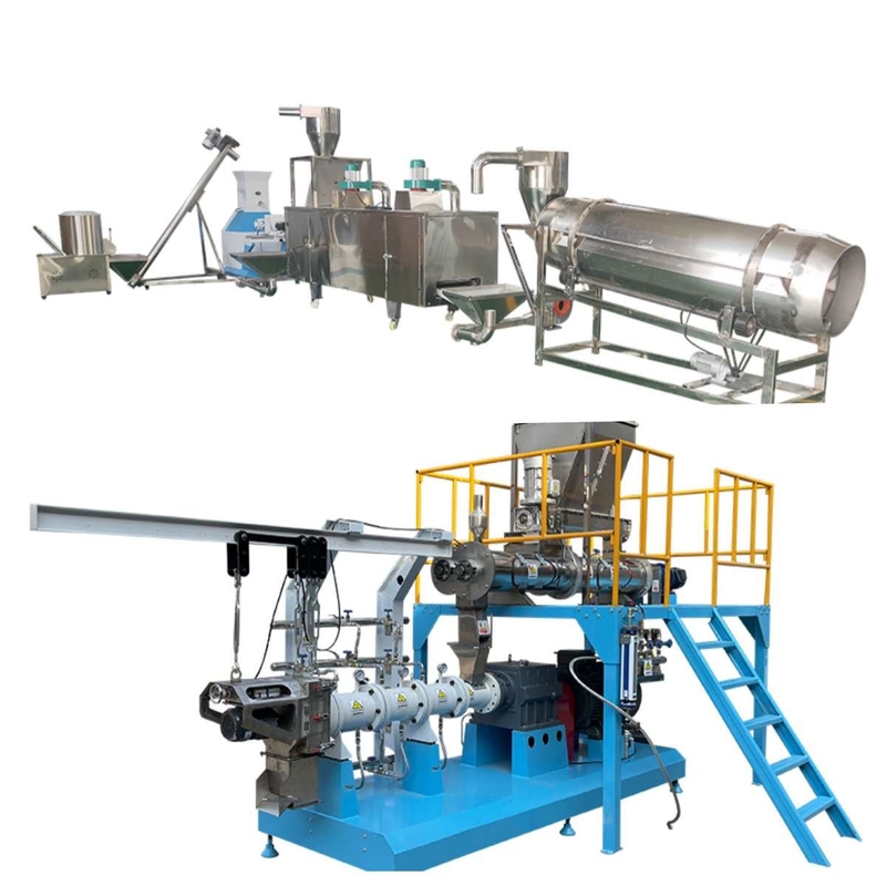 500-600kg Yüzen Balık Yemi Üretim Hattı 10mm Islak Evcil Hayvan Yemi Üretim Hattı