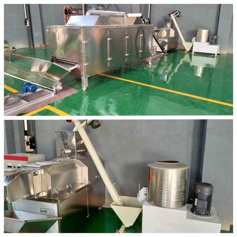 Kuru Köpek Kedi Maması Yapma Makinesi 37-160kw Balık Yemi Pet Gıda İşleme Hattı