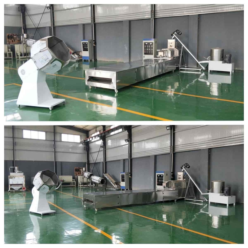 Kuru Köpek Kedi Maması Yapma Makinesi 37-160kw Balık Yemi Pet Gıda İşleme Hattı