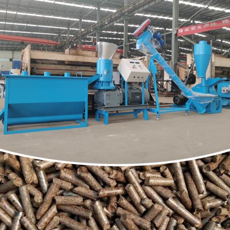 Küçük Ahşap Pelet İşleme Tesisi 400-600kg / H Ahşap Pelet Üretim Tesisi CE