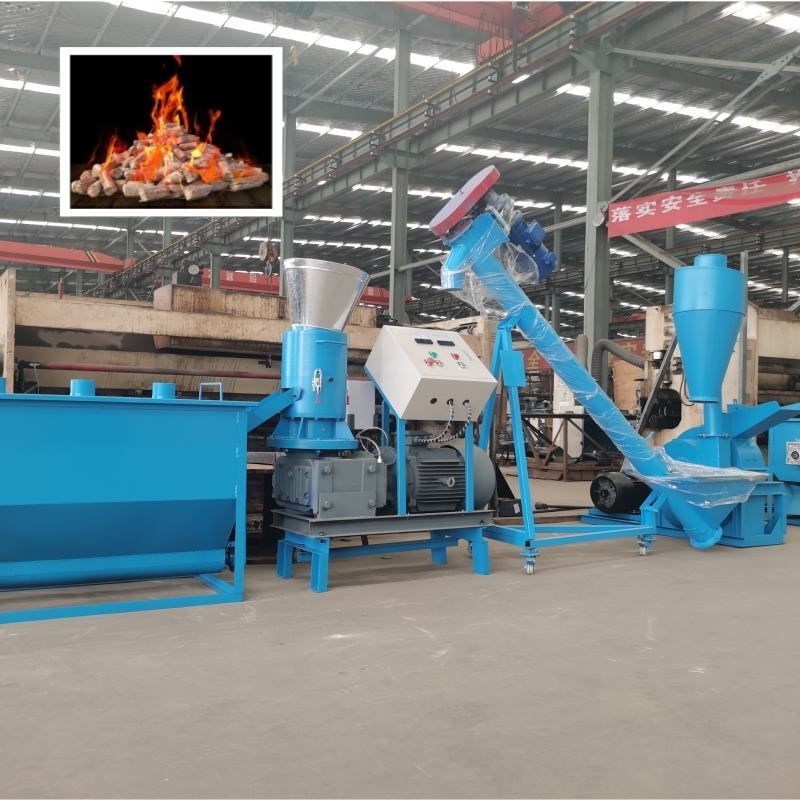 Küçük Ahşap Pelet İşleme Tesisi 400-600kg / H Ahşap Pelet Üretim Tesisi CE
