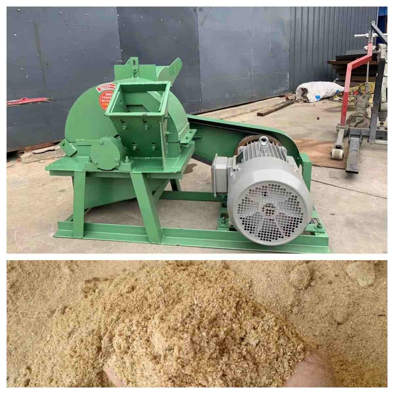 500kg / H 11kw Günlük Ahşap Talaş Makinası Gender Shedder Ahşap Talaşı İçin Küçük Kırıcı