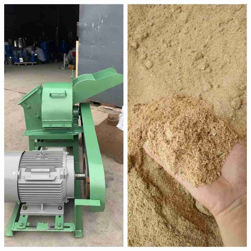 500kg / H 11kw Günlük Ahşap Talaş Makinası Gender Shedder Ahşap Talaşı İçin Küçük Kırıcı