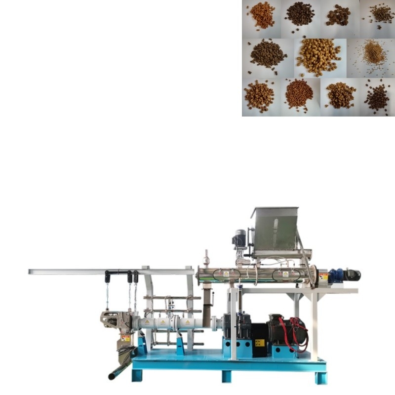 Çift Vidalı Yüzer Balık Yemi Ekstruder Makinesi Islak Tip Balık Besleyici Makine Hattı