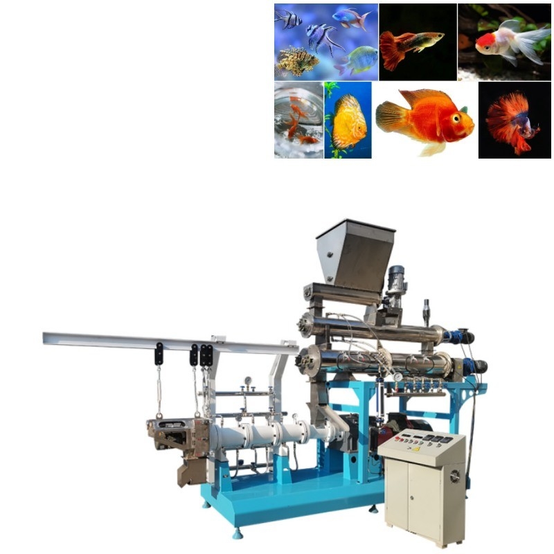 2000kg / H Yüzen Balık Yemi Üretim Hattı Çift Vidalı Yüzen Balık Yemi Makinesi