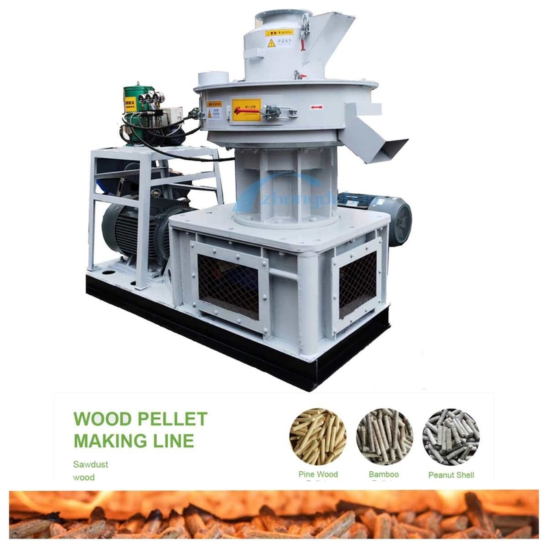 450 Model Ahşap Pelet Değirmeni Makinesi 1000kg / H Dikey Halka Kalıplı Pelet Değirmeni Biyokütle