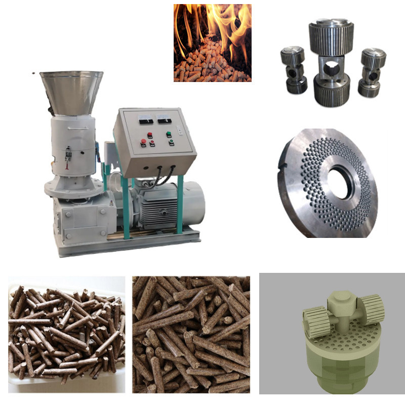 4-12mm Ahşap Pelet Pres Makinesi 0.8-4ton / H Otomatik Yağlama Yem Pelet Değirmeni