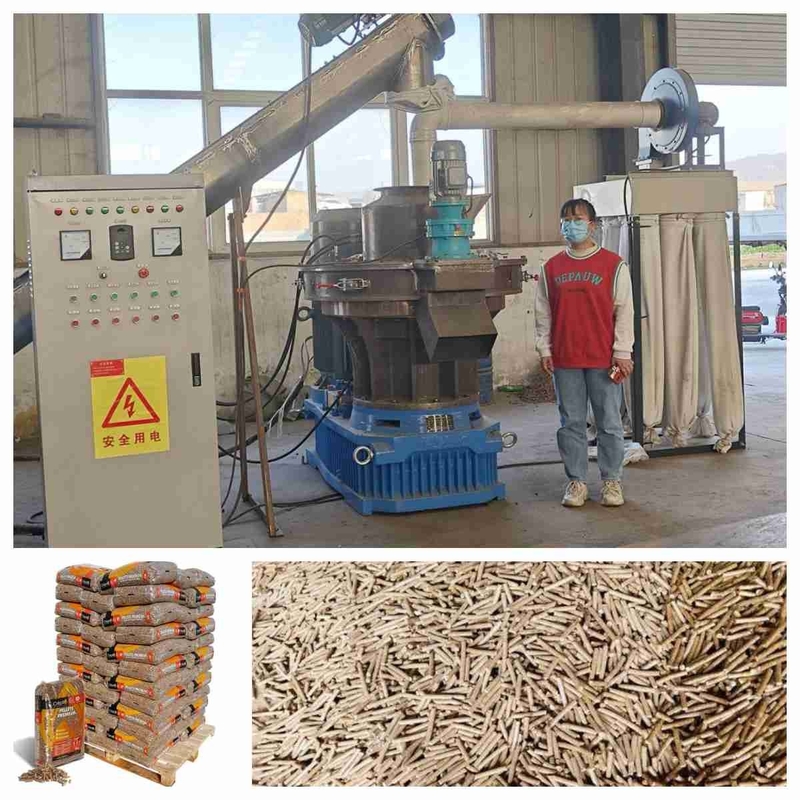 1-1.5ton / H Halka Kalıp Pelet Değirmeni Makinesi Ahşap Pirinç Kabuğu Pelet Yapma Makinesi