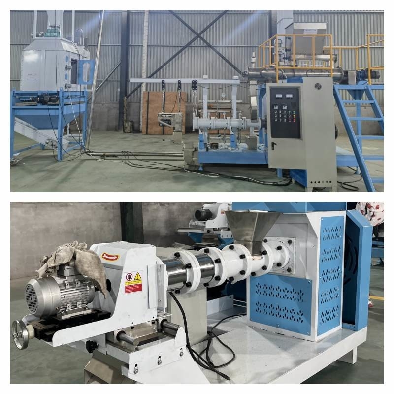 5.5-160KW Kuru Tip Balık Yemi Ekstruder Güvenli Küçük Balık Yemi Yapma Makinesi