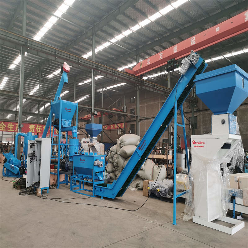 500-1000kg/H ahşap pelet üretim hattı / biyomassa pelet üretim hattı 87KW