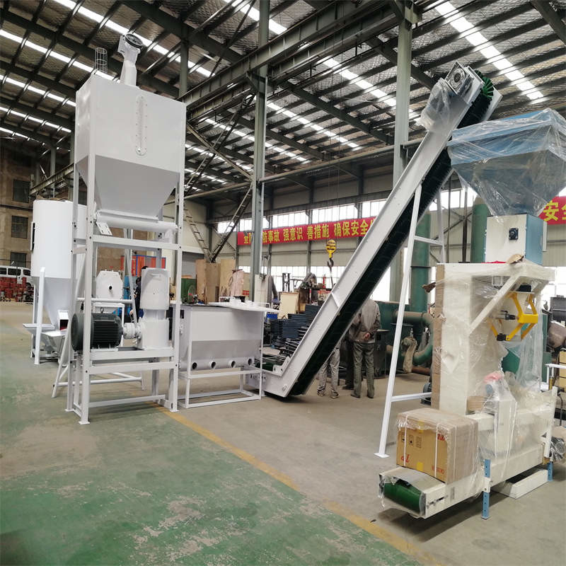 Hayvan yemleri pellet üretim hattı 500-1000kg/h 62KW 17*5*5.5m