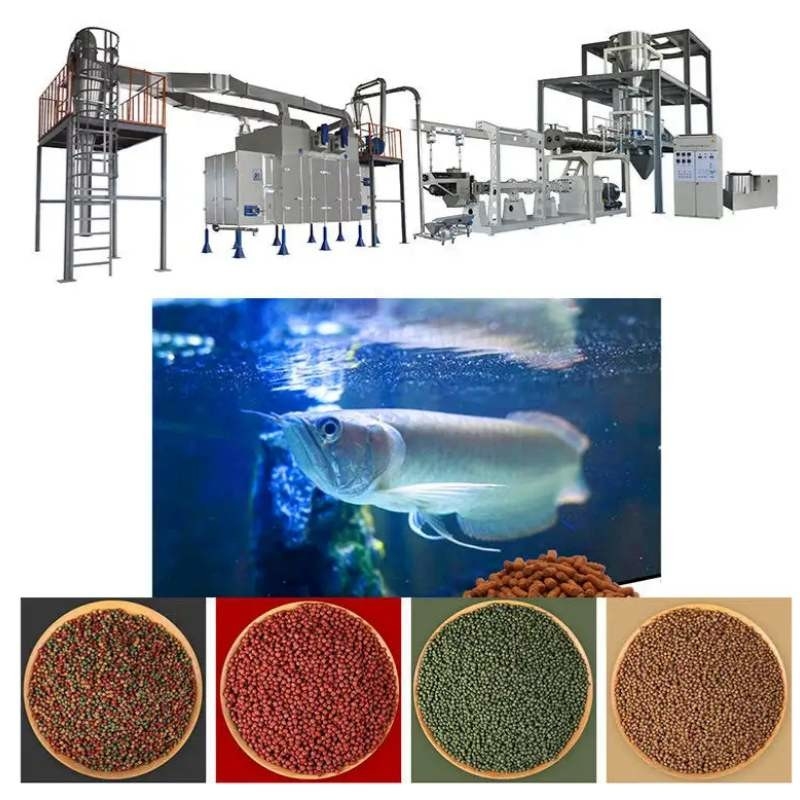 45-50kg/H Yüzen Besin Ekstrüder Makinesi Yüzen Balık Besin Üretim Hatı Paslanmaz Çelik