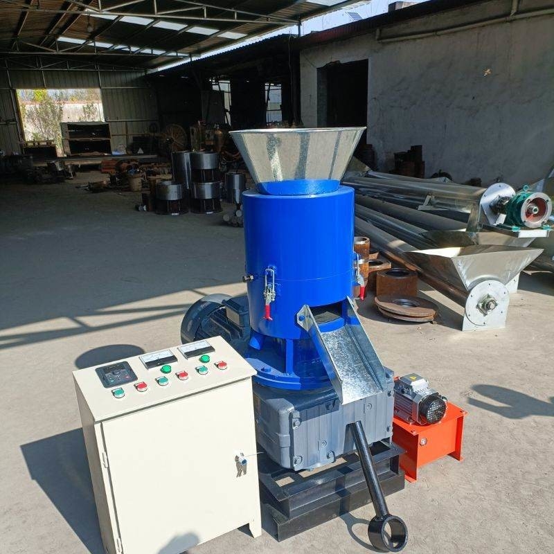 1 Ton/H Ahşap Çöp Pellet Yapma Makinesi Yakıt Pellet Mill Özel Renk