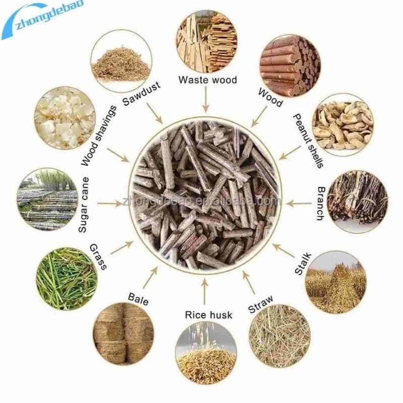 Hareketli Rol Ahşap Pellet Mühür Makinesi 250-350 KG/H Biyogaz Çöp Pellet için