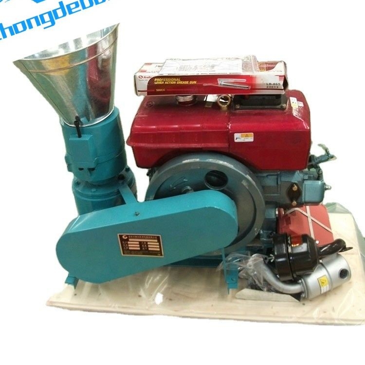 Dizel Motor Besin Ahşap Pellet Mill Makine 60-800 Kg/H Tavuk Besinleri İçin