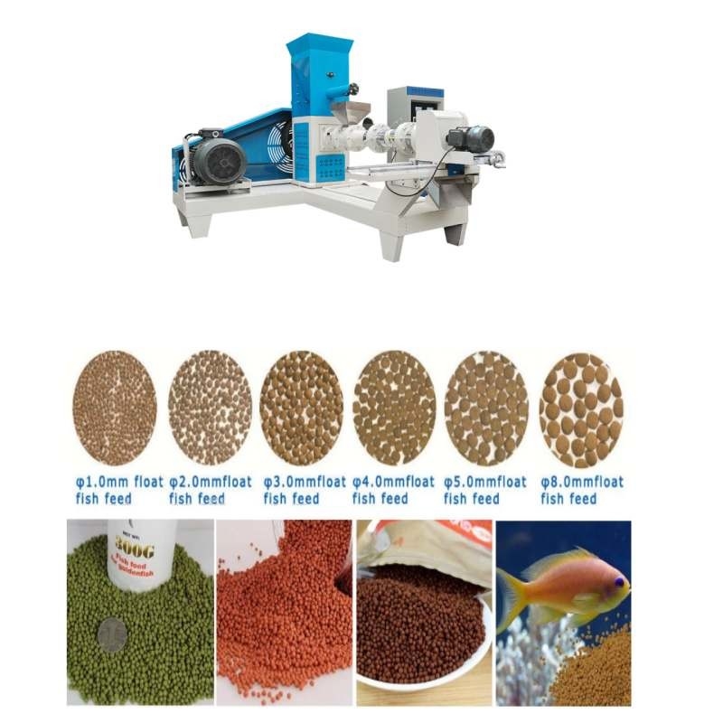 Küçük İşletme ve Çiftlik Kullanımı İçin Kuru Tip Tek Vuruşlu Balık Evcil Hayvan Yemleri Ekstrüzörü