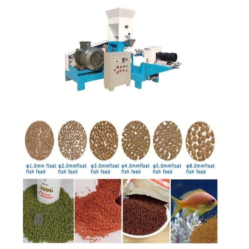 Küçük İşletme ve Çiftlik Kullanımı İçin Kuru Tip Tek Vuruşlu Balık Evcil Hayvan Yemleri Ekstrüzörü